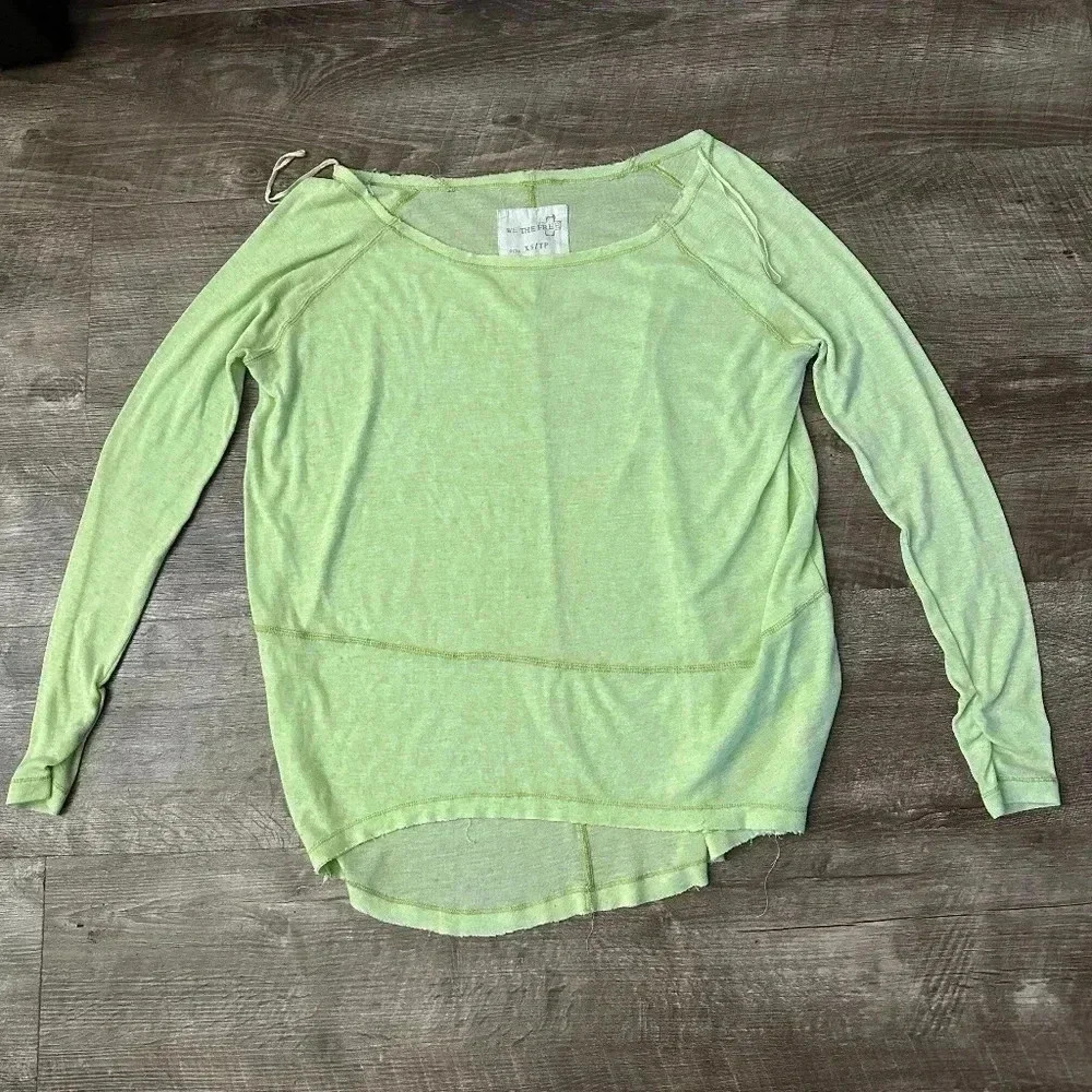 WE THE FREE OVERSIZED NEON GREE TUNIC SIZE XS